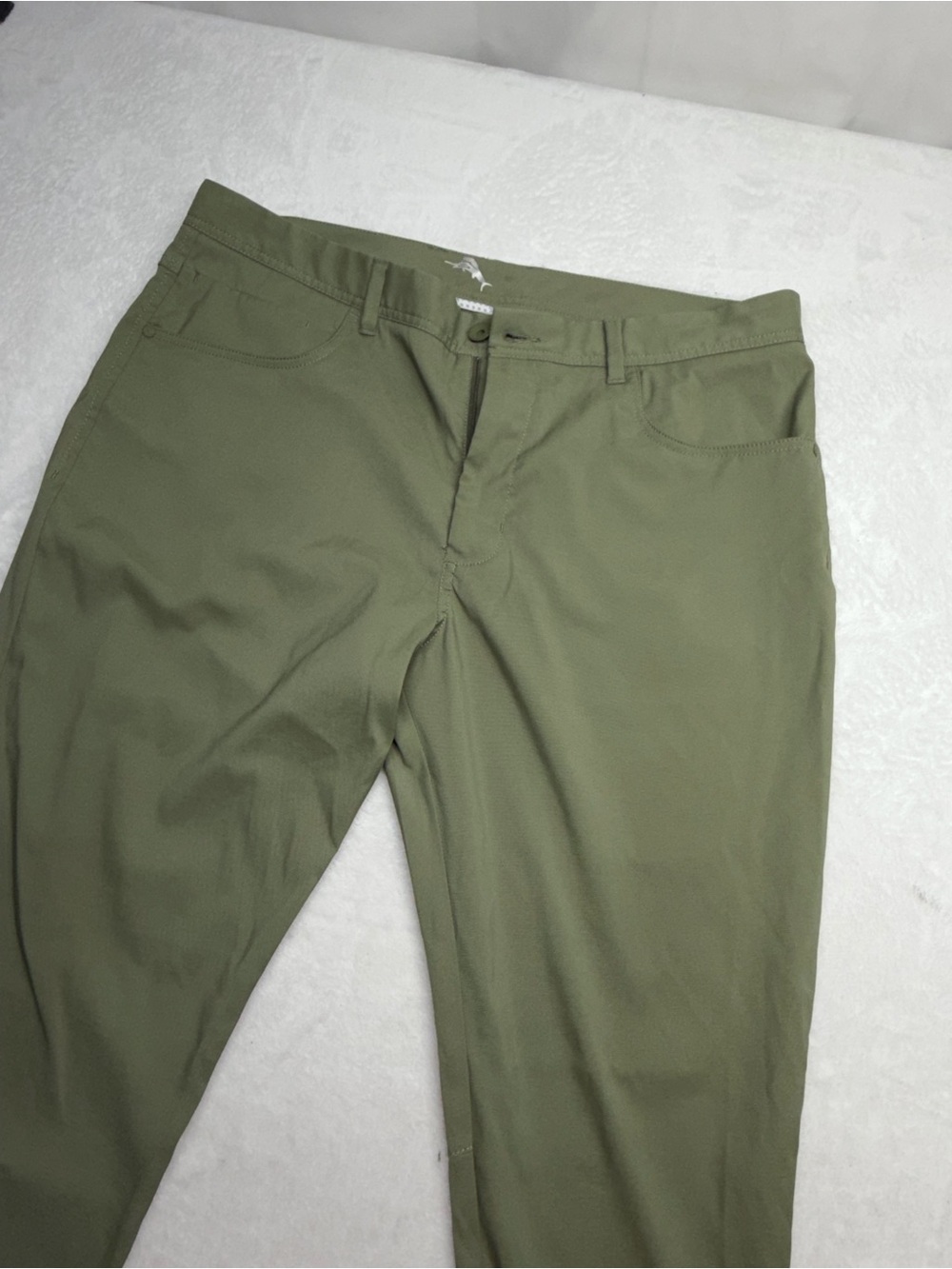 Tommy Bahama Mens 38x32 Green Performance Pants 5-Pocket Stretch Golf Beach